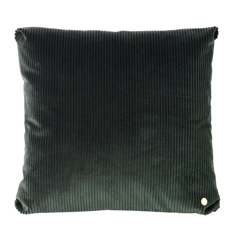 Textil Ferm Living Prydnadskuddar & Kuddfodral | Corduroy Kudde 45X45Cm, Gron