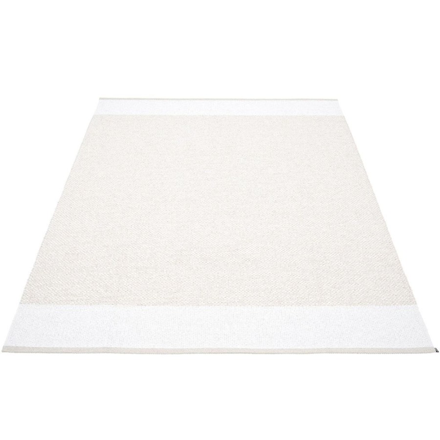 Mattor Pappelina Plastmattor | Edit Matta Fossil / White / White Metallic, 140X200 Cm