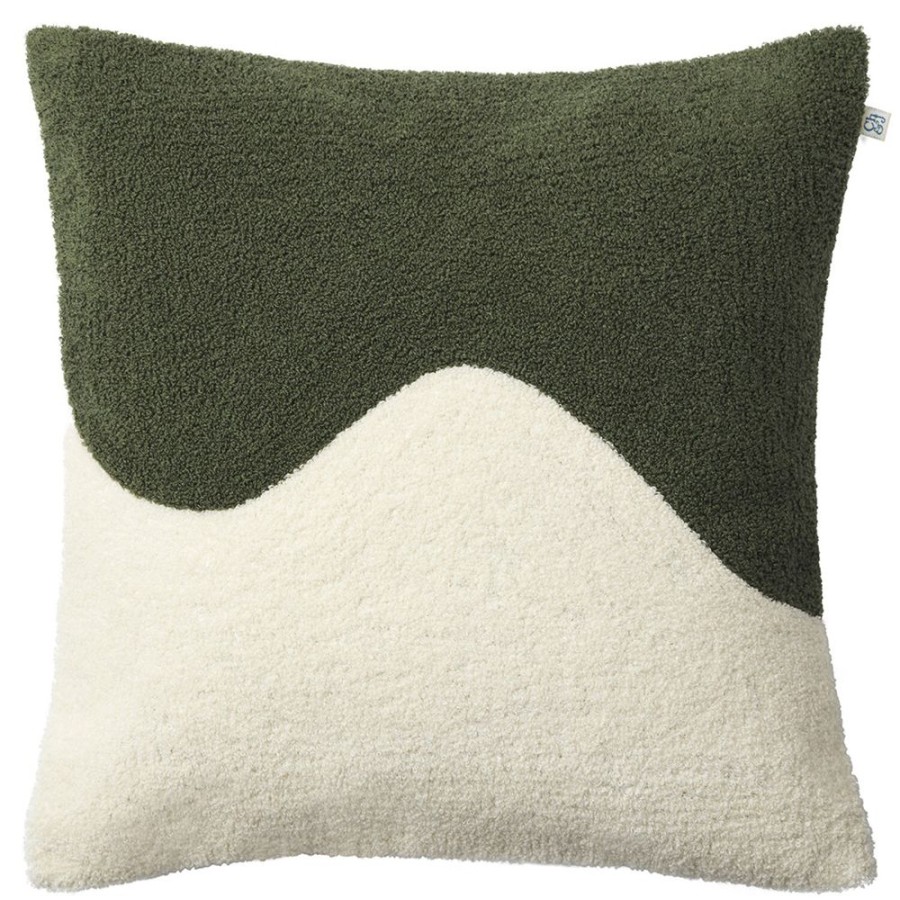 Textil Chhatwal & Jonsson Prydnadskuddar & Kuddfodral | Yogi Kuddfodral Cactus Green/Off-White, 50X50 Cm