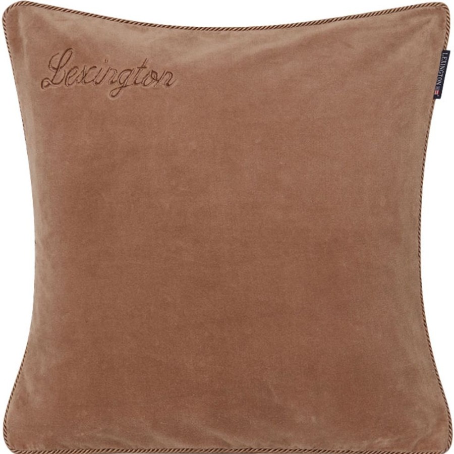 Textil Lexington Prydnadskuddar & Kuddfodral | Organic Cotton Velvet Kuddfodral 50X50 Cm, Beige