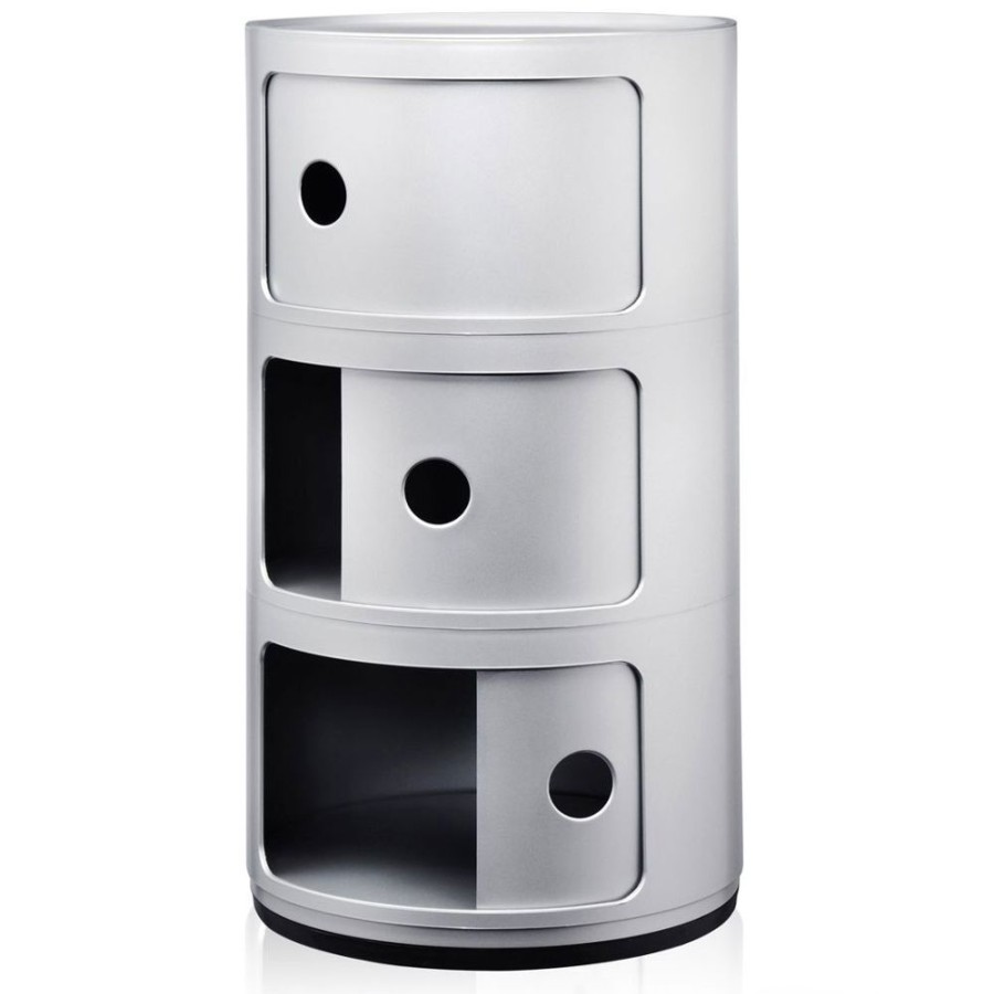 Mobler Kartell Byraer | Componibili Forvaring 3 Fack, Silver