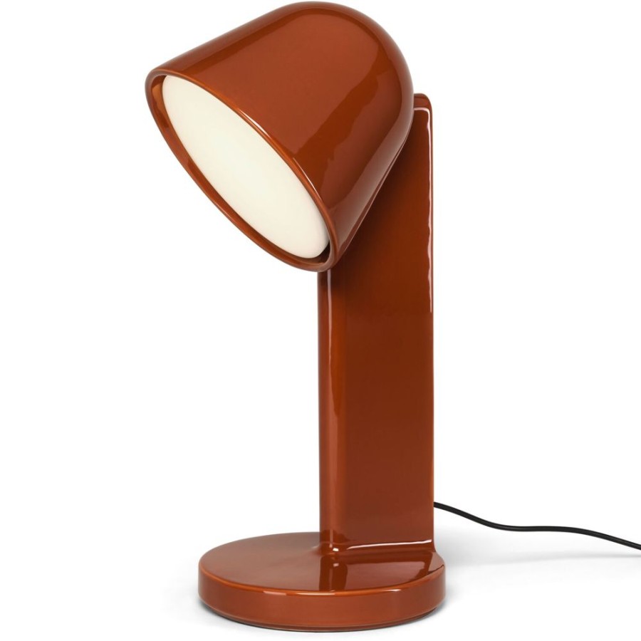 Belysning Flos Bordslampor | Ceramique Down Bordslampa, Rust Red