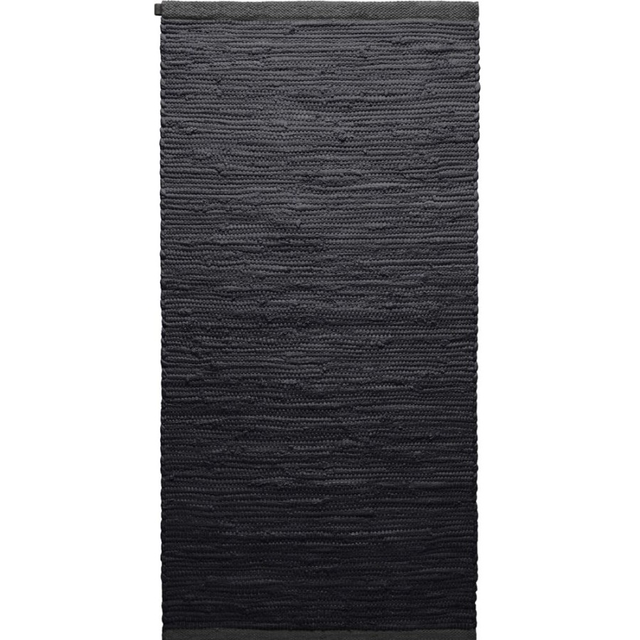 Mattor Rug Solid Bomullsmattor & Trasmattor | Cotton Matta Charcoal, 75X300 Cm