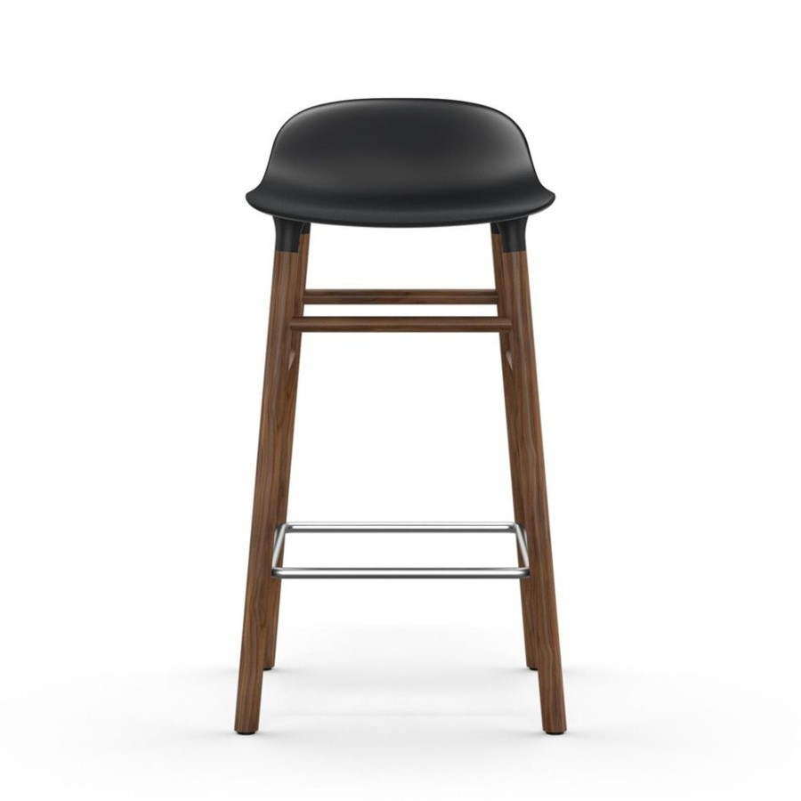 Mobler Normann Copenhagen Barstolar | Form Barstol Valnotsben, 65Cm, Svart