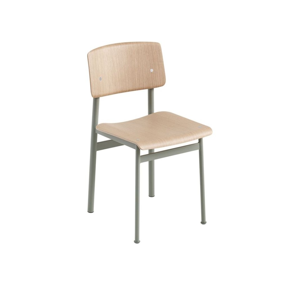 Mobler Muuto Matstolar | Loft Chair, Dusty Green/Ek