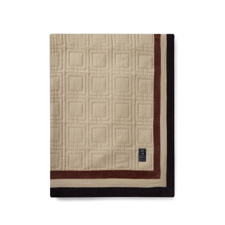 Textil Lexington Sangoverkast | Graphic Quilted Organic Cotton Overkast, 160X240 Cm