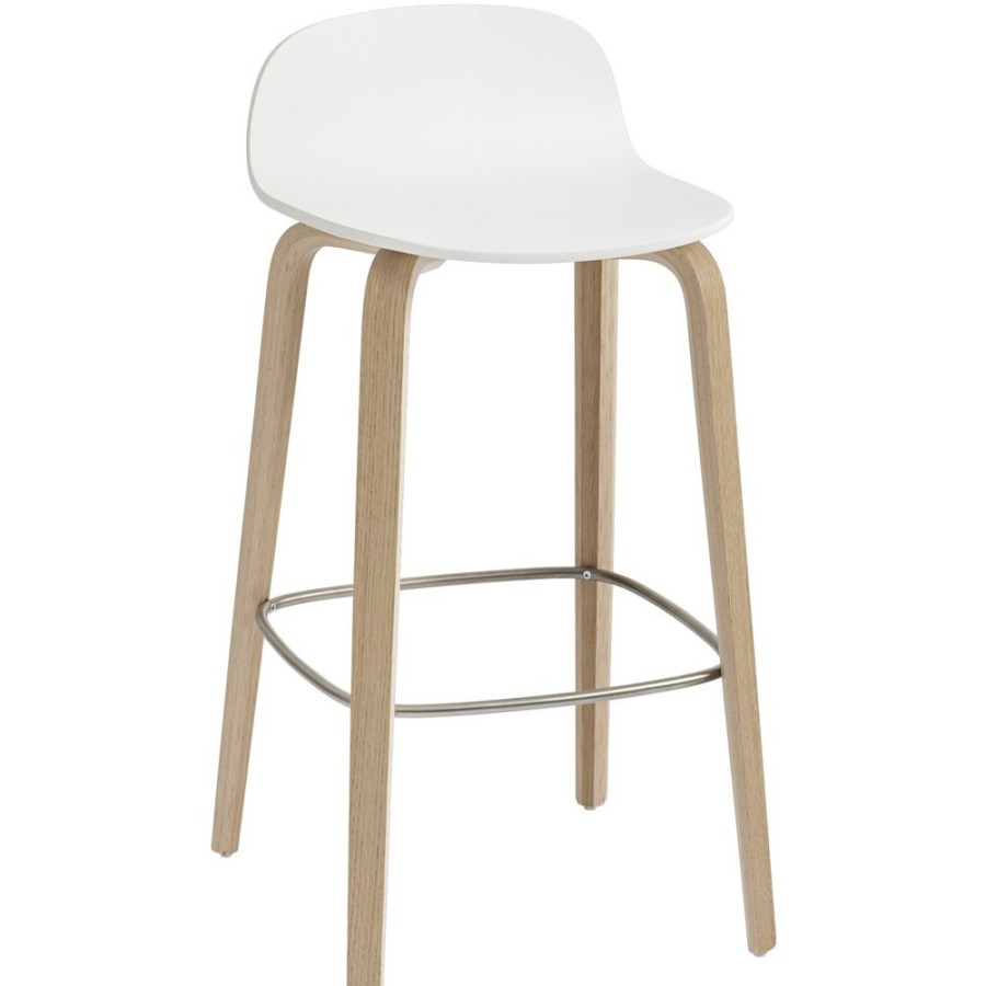 Mobler Muuto Barstolar | Visu Barstol 65 Cm, Vit / Ek