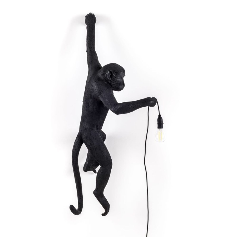 Belysning Seletti Utebelysning | Monkey Lamp Outdoor Hanging Vanster Version, Svart