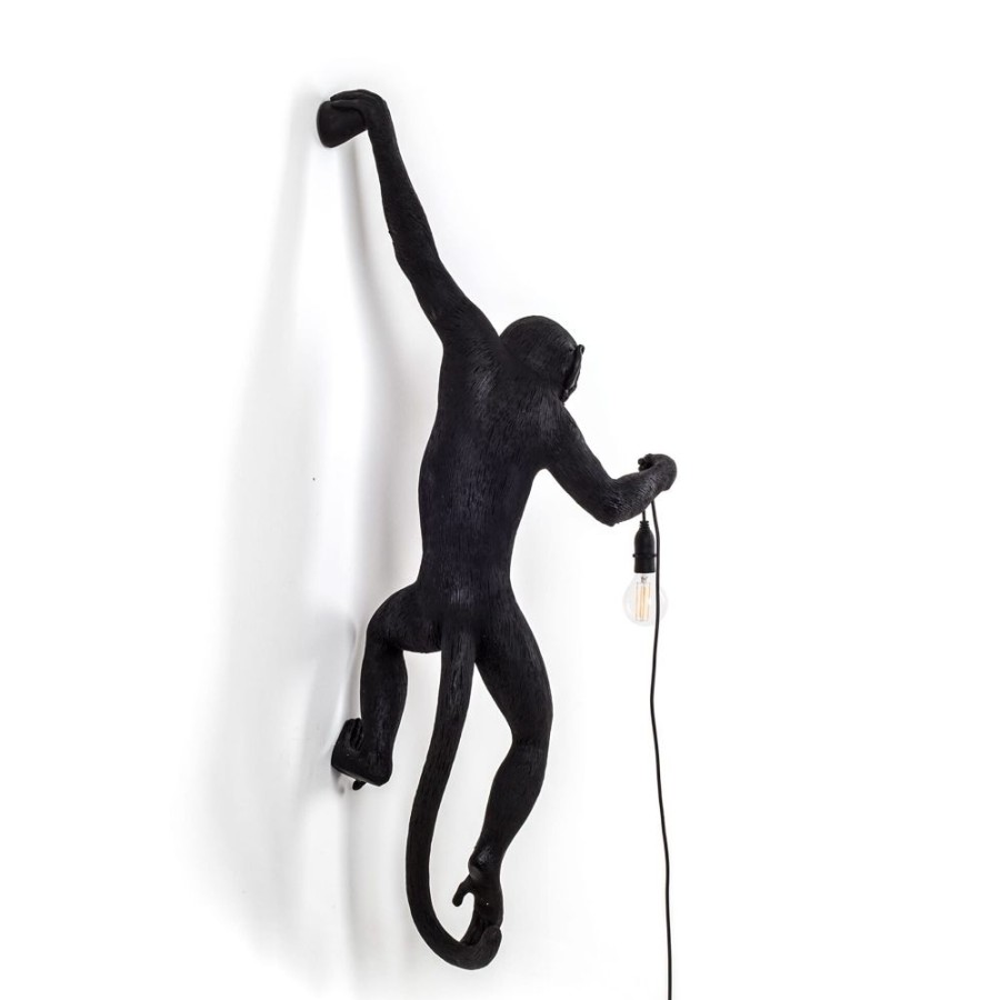 Belysning Seletti Utebelysning | Monkey Lamp Outdoor Hanging Vanster Version, Svart