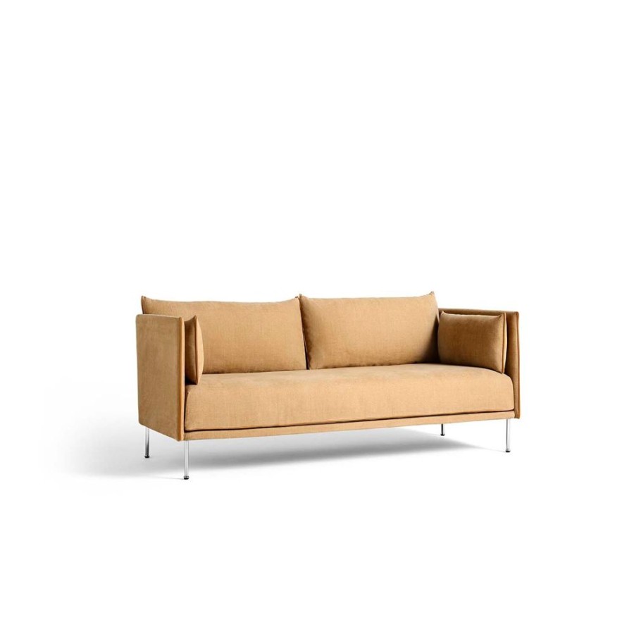 Mobler HAY 2-Sitssoffor | Silhouette 2 Cognac P Chromed B/Linara 142 Spice