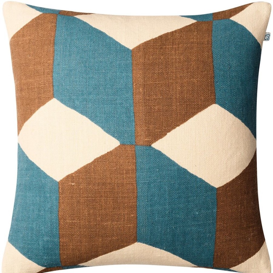 Textil Chhatwal & Jonsson Prydnadskuddar & Kuddfodral | Hawa Cushion Cover 50X50 Cm Kuddfodral 50X50 Cm, Ljusbeige / Heaven Blue / Taupe