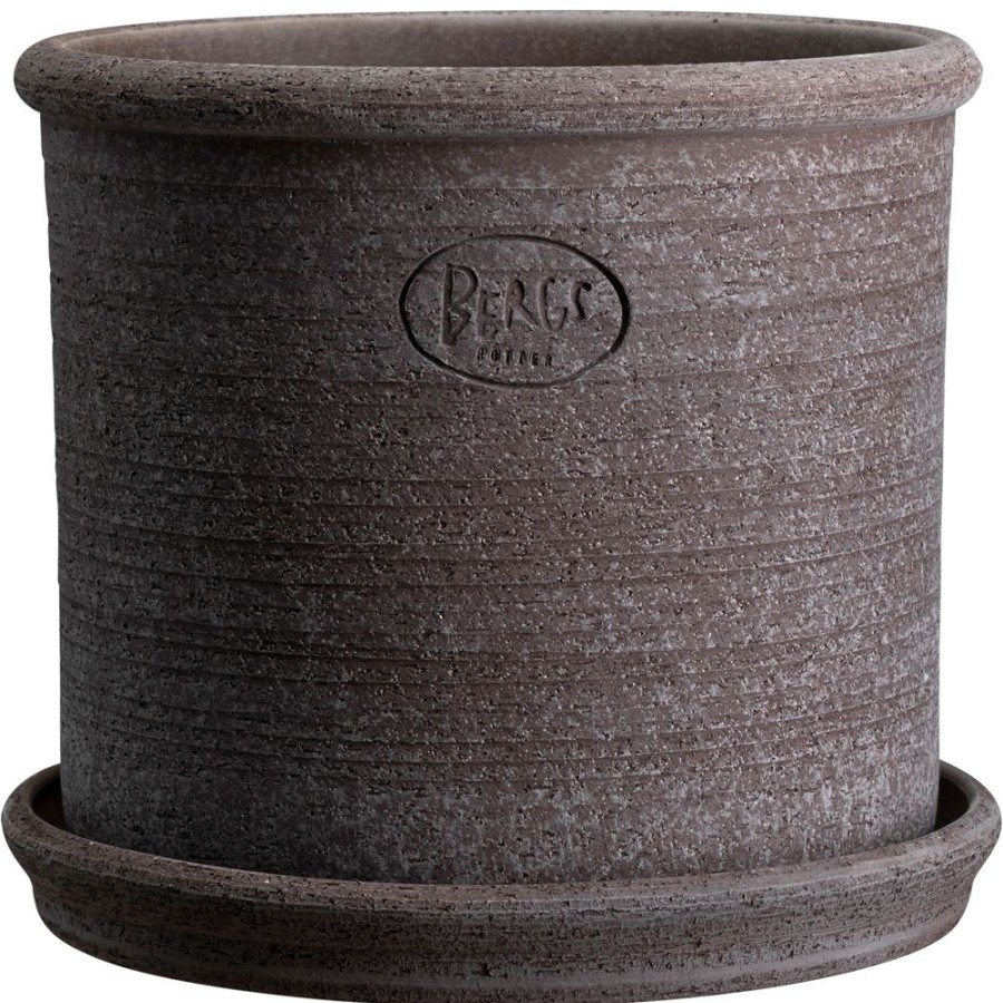 Inredning Bergs Potter Odlingslador & Utekrukor | Modena Raw Kruka 25 Cm, Gra