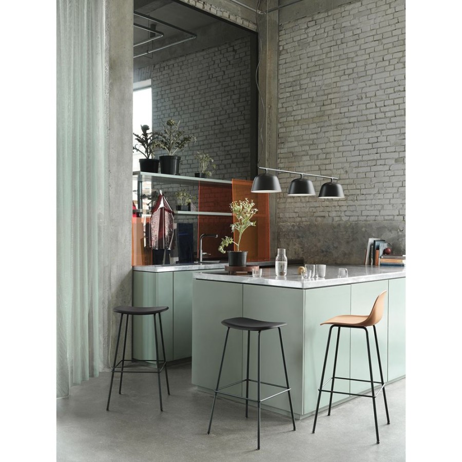 Mobler Muuto Barstolar | Fiber Tube Bar Stool, Dusty Green