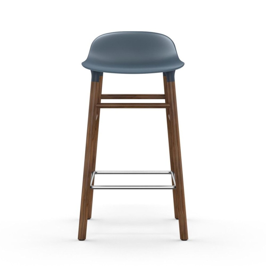 Mobler Normann Copenhagen Barstolar | Form Barstol Valnotsben, 65Cm, Bla