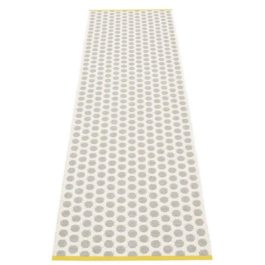 Mattor Pappelina Plastmattor | Noa Matta 70X250 Cm, Warm Grey/Vanilla/Mustard Edge