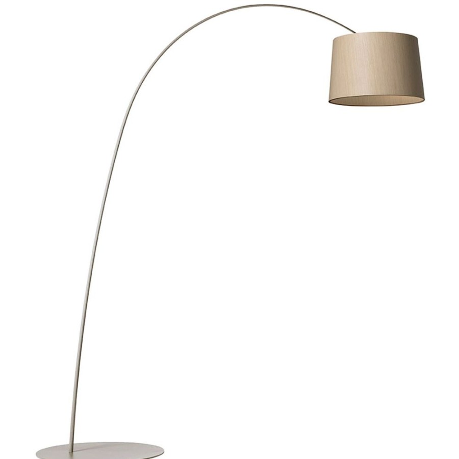 Belysning Foscarini Golvlampor | Twiggy Wood Golvlampa, Greige