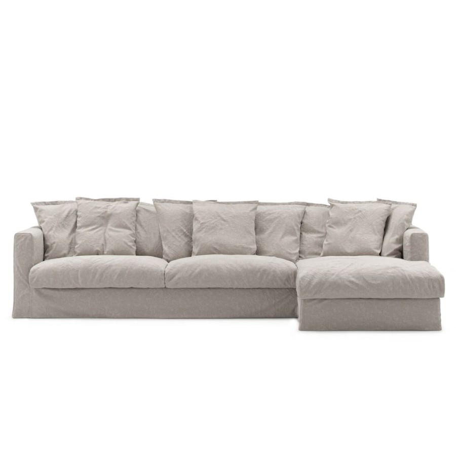 Mobler Decotique Hornsoffor & Divansoffor | Le Grand Air 3-Sitssoffa Linne Divan Hoger, Future Grey