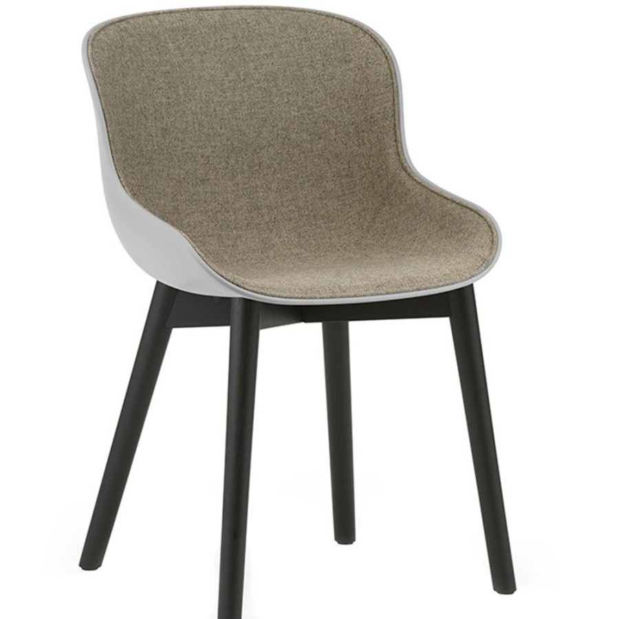 Mobler Normann Copenhagen Matstolar | Hyg Stol, Kladd Framsida, Gra / Svart Ek