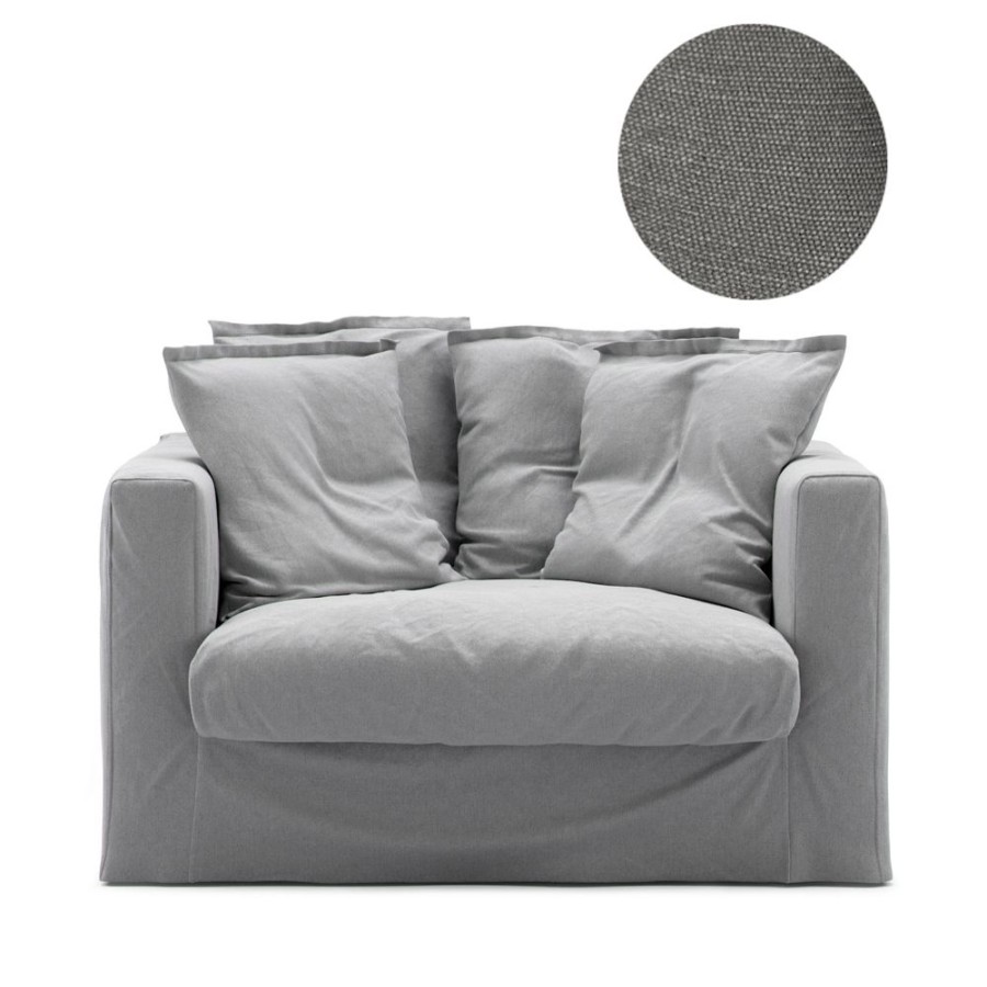 Mobler Decotique Kladslar | Le Grand Air Kladsel Loveseat Bomull, Ljusgra