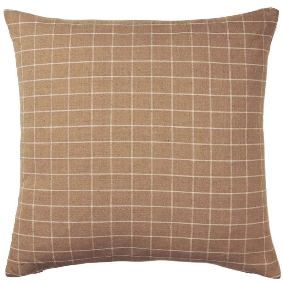 Textil Ferm Living Prydnadskuddar & Kuddfodral | Brown Prydnadskudde, Check, 50X50 Cm