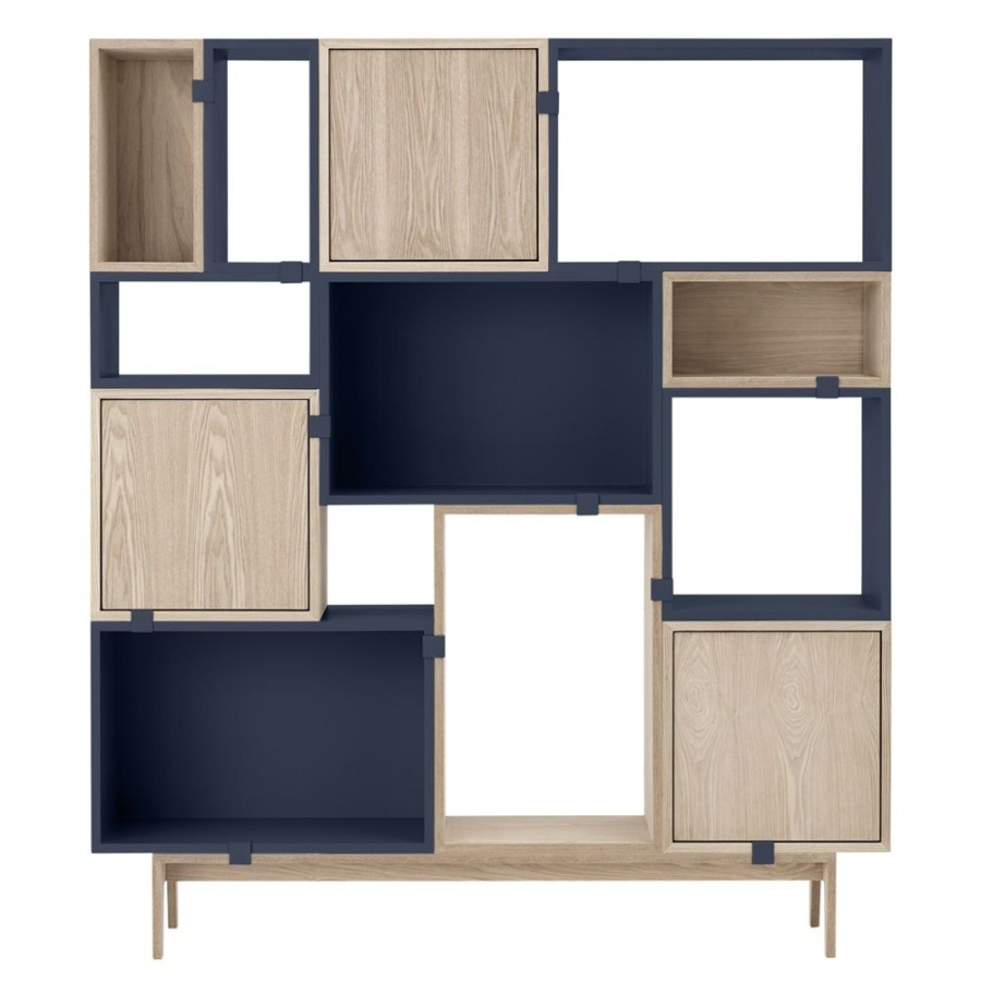 Mobler Muuto Vagghyllor & Vaggskap | Stacked Hylla 2.0 Oppen Stor, Midnattsbla