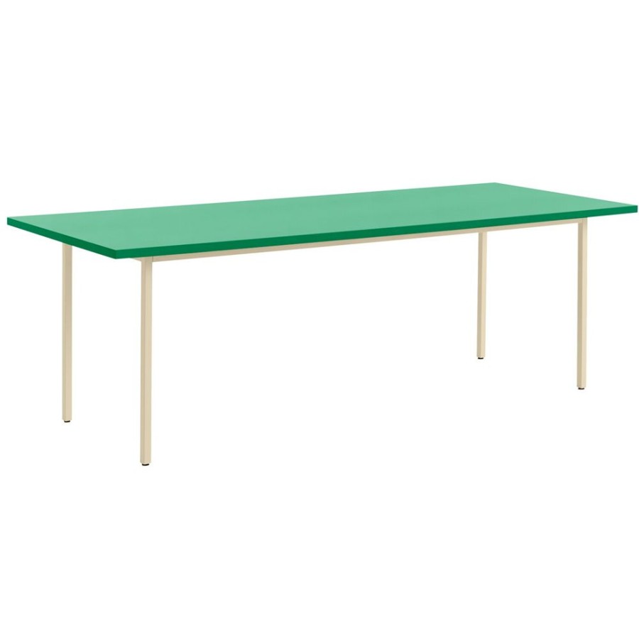 Mobler HAY Matbord | Two-Colour Bord 240X90 Cm, Ivory / Green Mint