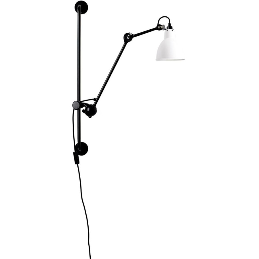 Belysning DCWéditions Vagglampor | Lampe Gras N°210 Vagglampa, Svart / Vit