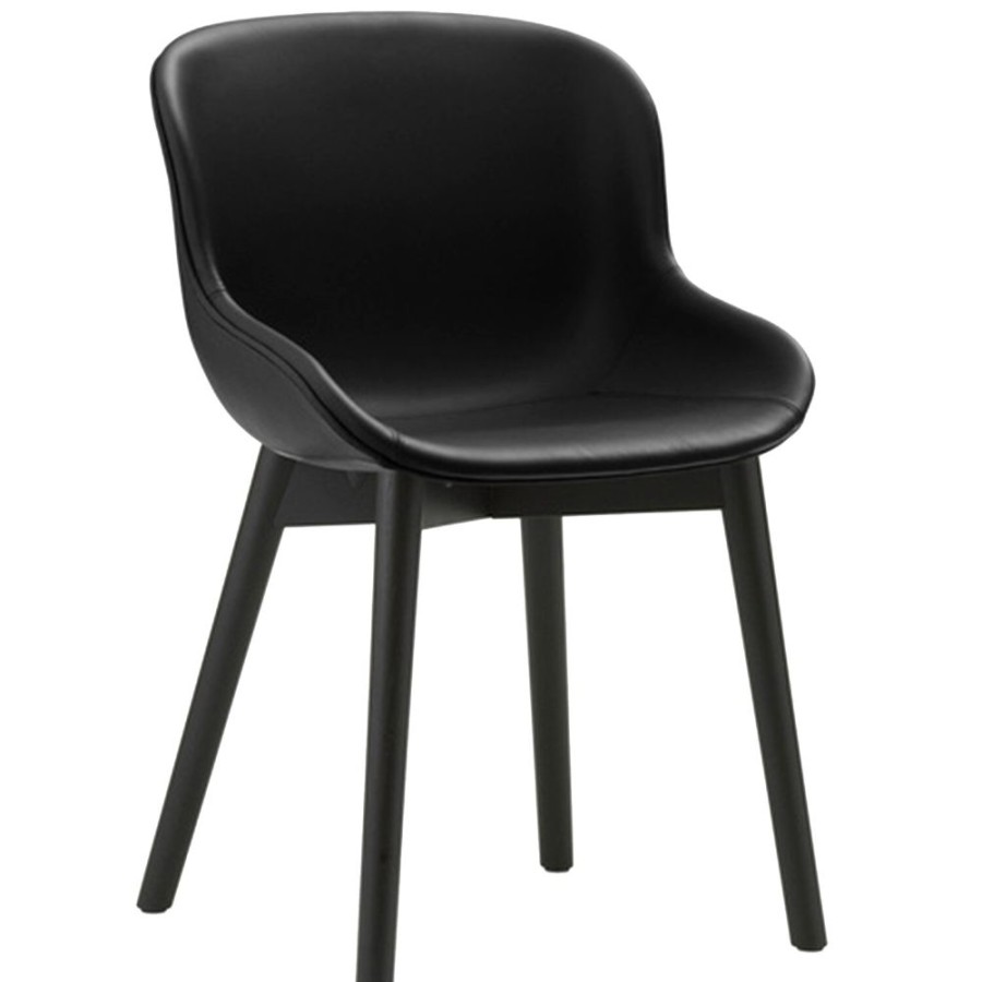 Mobler Normann Copenhagen Matstolar | Hyg Stol, Svart Lader / Svart Ek