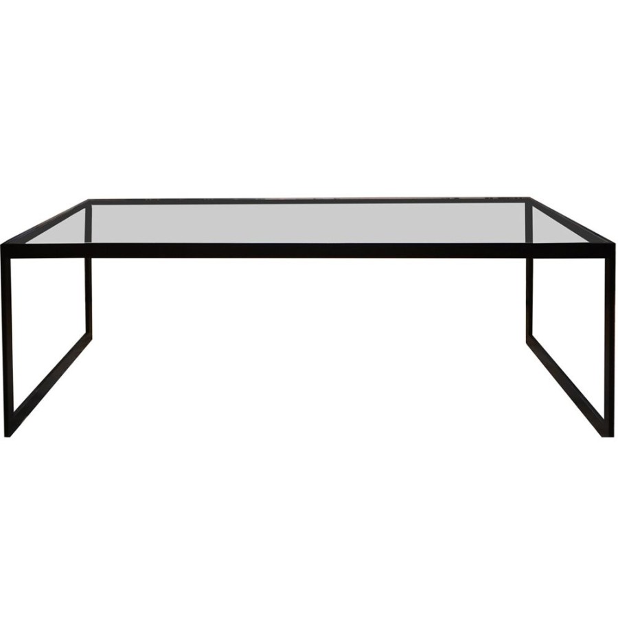 Mobler Englesson Soffbord | Square Soffbord, 122X62 Cm, Svart/Glas