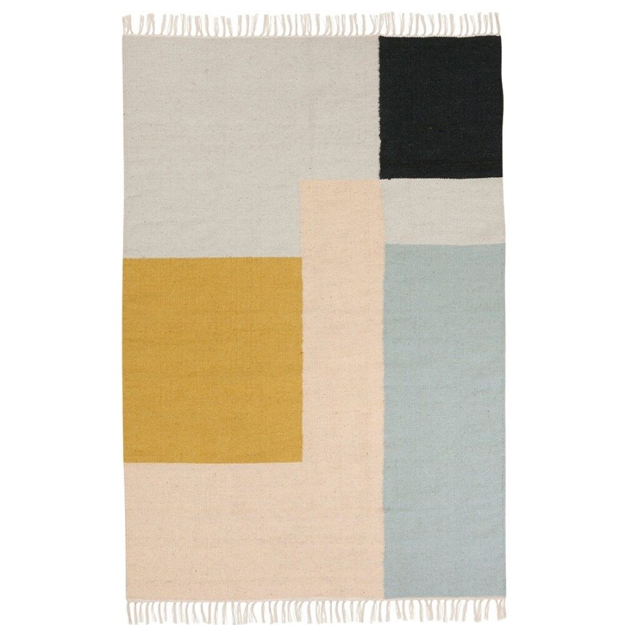 Mattor Ferm Living Bomullsmattor & Trasmattor | Kelim Squares Matta 140X200 Cm