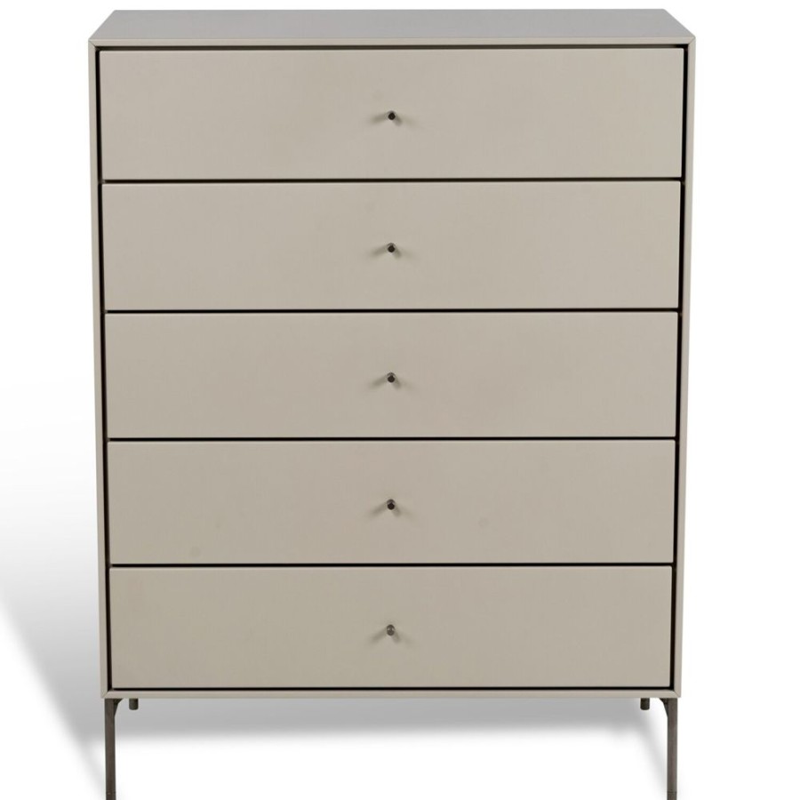 Mobler Mavis Byraer | Volt Byra Med 5 Lador, Beige/Rostfritt Stal