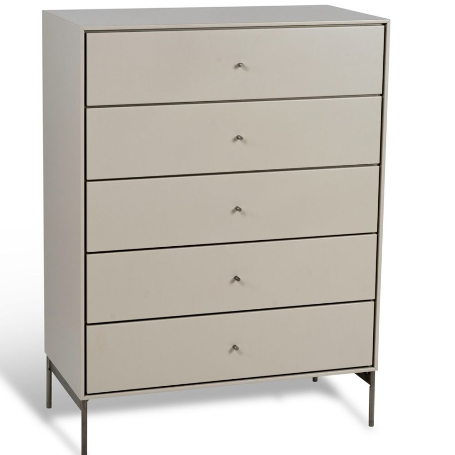 Mobler Mavis Byraer | Volt Byra Med 5 Lador, Beige/Rostfritt Stal