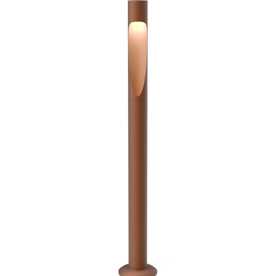 Belysning Louis Poulsen Utebelysning | Flindt Garden Pollare Lang Corten Jordspett Med Adapter, 2700K