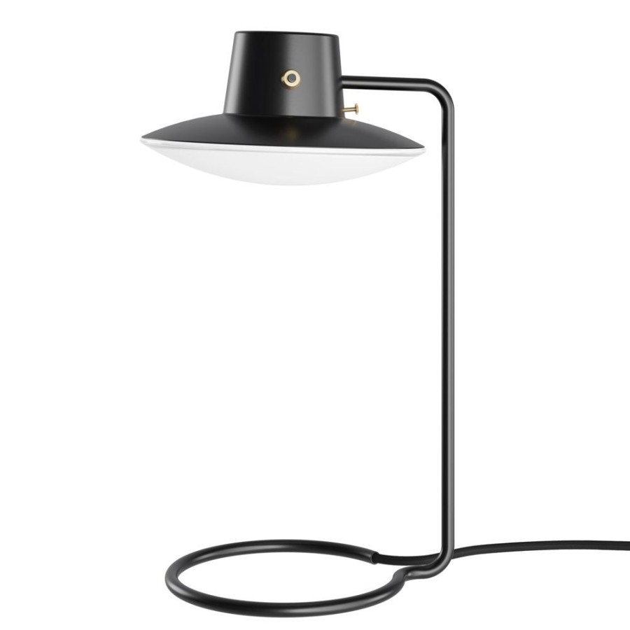 Belysning Louis Poulsen Sanglampor | Aj Oxford Bordslampa 410 Mm, Opal / Svart