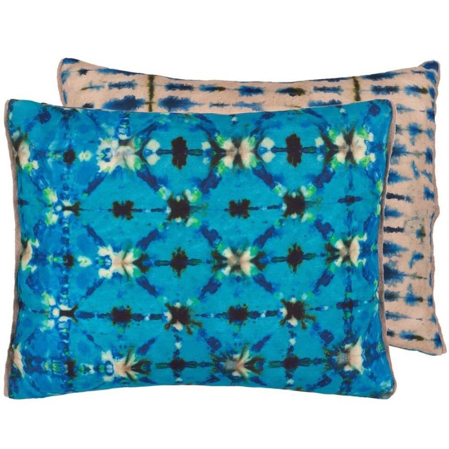 Textil Designers Guild Prydnadskuddar & Kuddfodral | Shibori Kudde 60X45 Cm, Cobalt