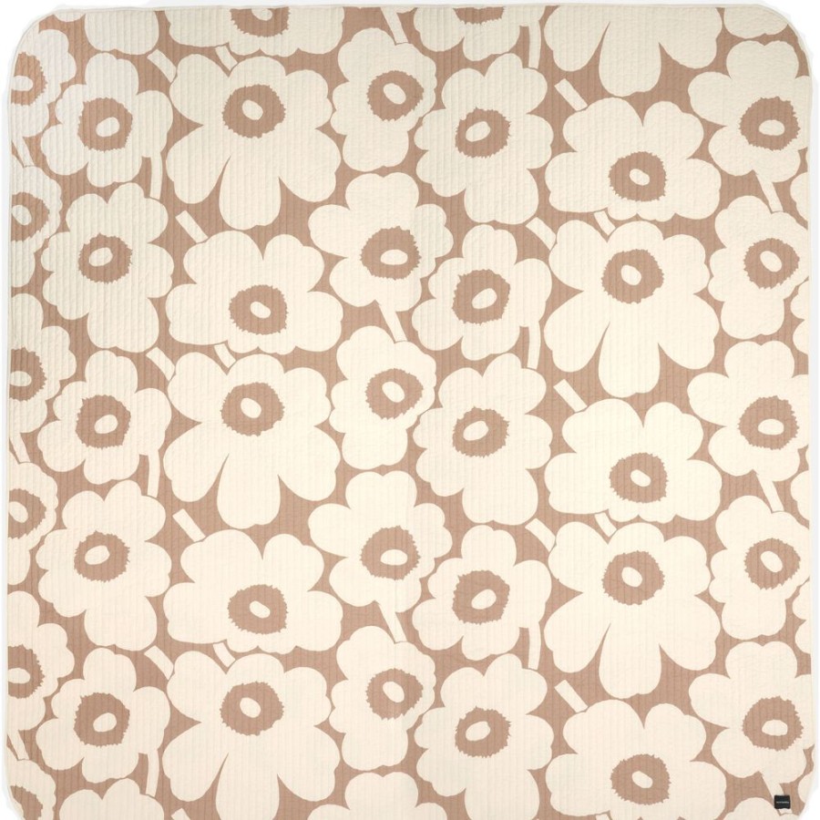 Textil Marimekko Sangoverkast | Unikko Overkast 260X260 Cm Off-White/Linen