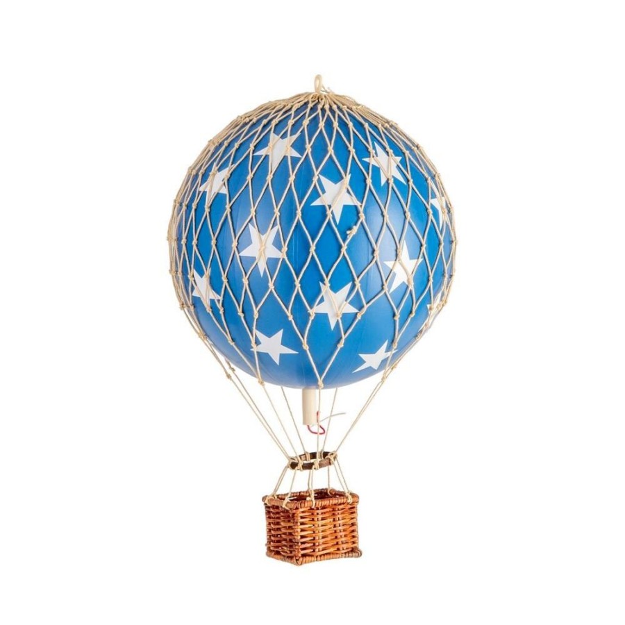 Inredning Authentic Models Skulpturer & Dekorativa Accessoarer | Travels Light Luftballong 18X30 Cm, Blue Stars