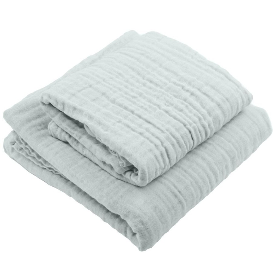 Textil The Organic Company Handdukar & Badlakan | Fine Gavoset 2-Pack, Sky