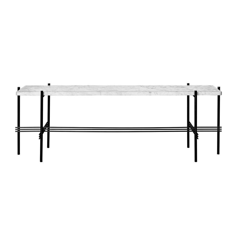 Mobler GUBI Soffbord | Ts Console 1 Hylla, Svart/Vit Marmor