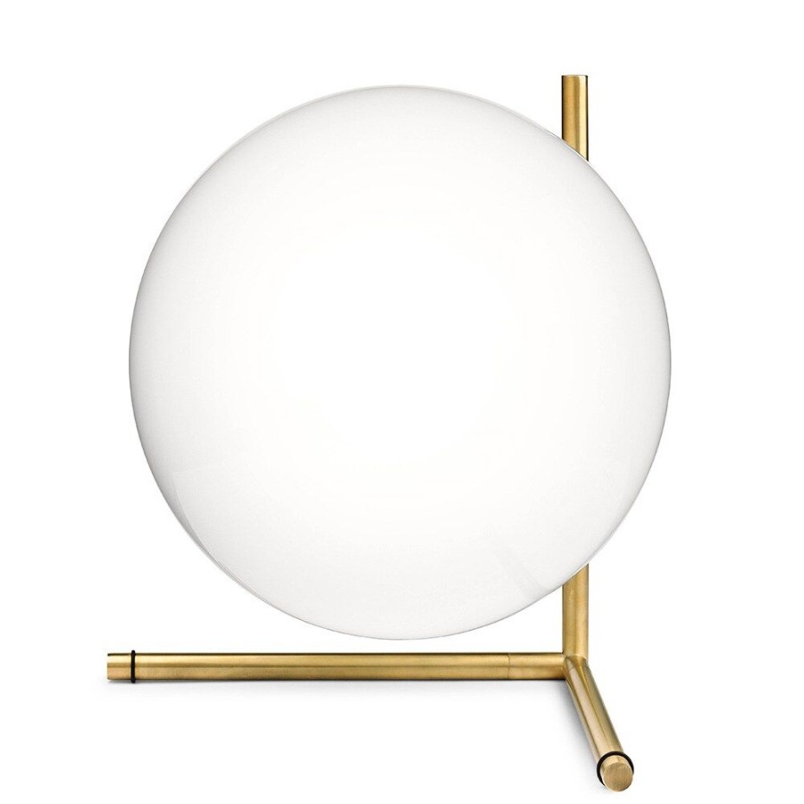 Belysning Flos Bordslampor | Ic Lights T2 Bordslampa, Brushed Brass