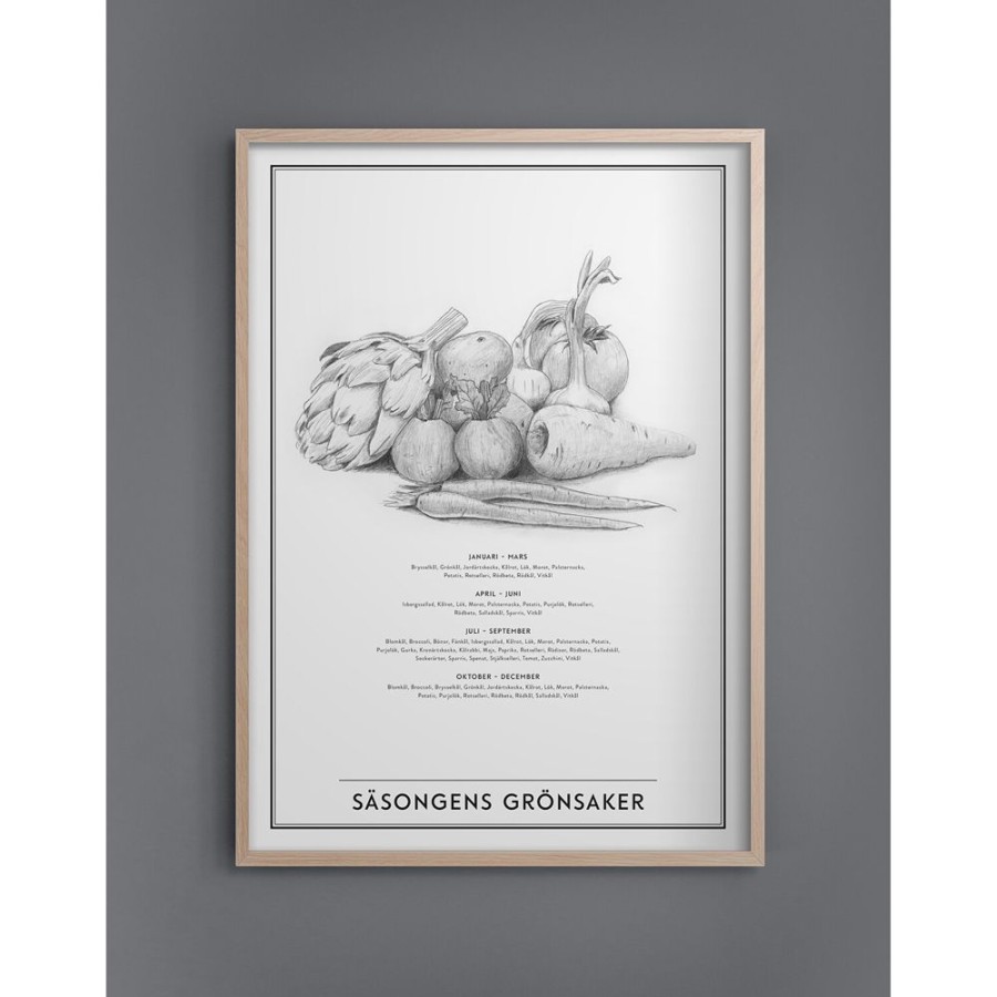 Inredning Kunskapstavlan® Posters | Sasongens Gronsaker Poster50X70 Cm