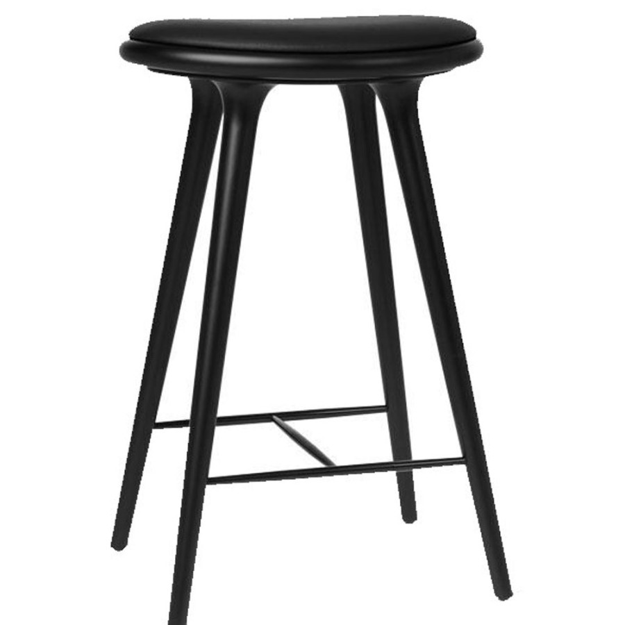 Mobler Mater Barstolar | High Stool Pall 69 Cm, Svartbetsad Bok