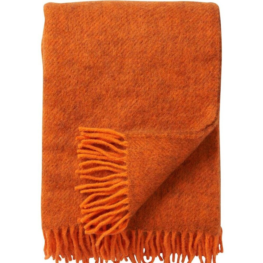 Textil Klippan Yllefabrik Pladar & Filtar | Gotland Plad 130X200 Cm, Orange