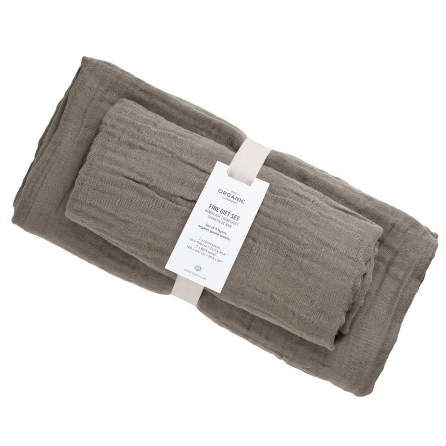 Textil The Organic Company Handdukar & Badlakan | Fine Gavoset 2-Pack, Clay