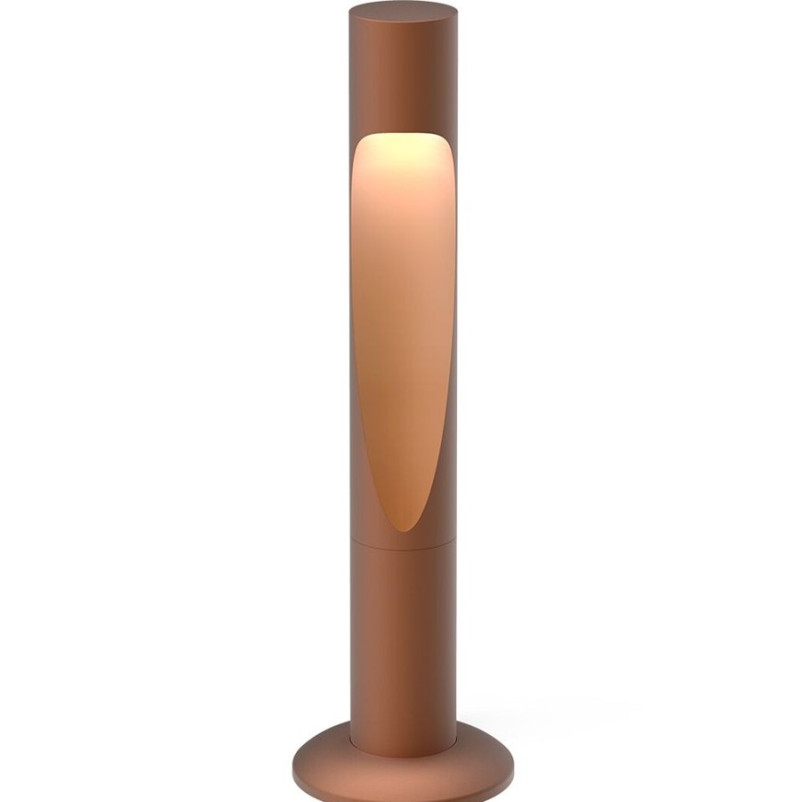 Belysning Louis Poulsen Utebelysning | Flindt Garden Pollare Kort Corten Fotplatta Utan Adapter, 2700K