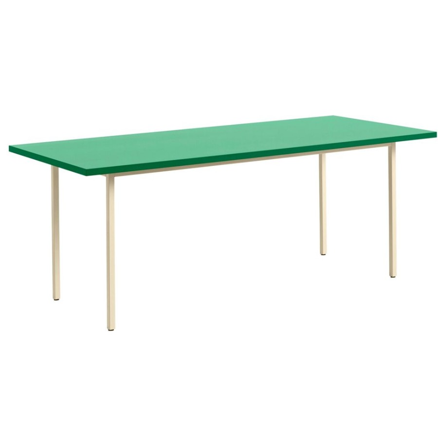 Mobler HAY Matbord | Two-Colour Bord 200X90 Cm, Ivory / Green Mint