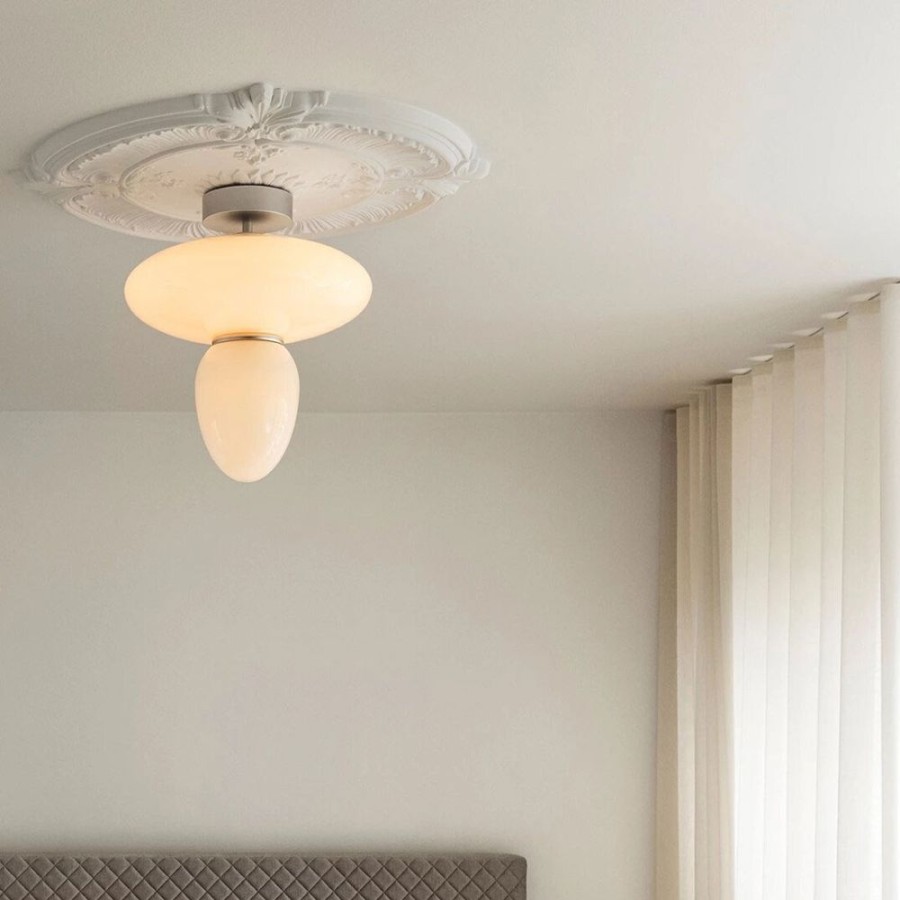 Belysning Nuura Plafonder | Rizzatto 42 Plafond, Silver / Opal