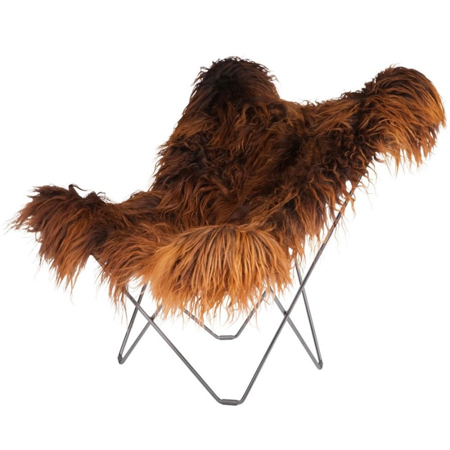 Mobler Cuero Fatoljer | Iceland Mariposa Butterfly Chair, Wild Brown/Chrome