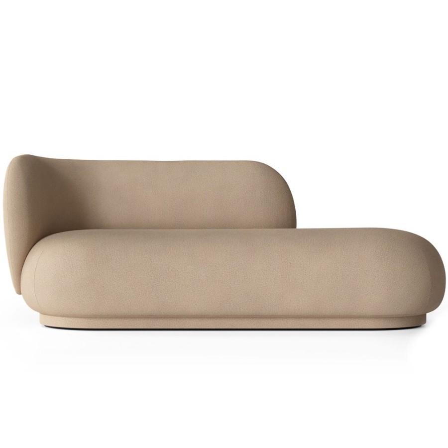 Mobler Ferm Living Hornsoffor & Divansoffor | Rico Brushed Divan Vanster, Sand