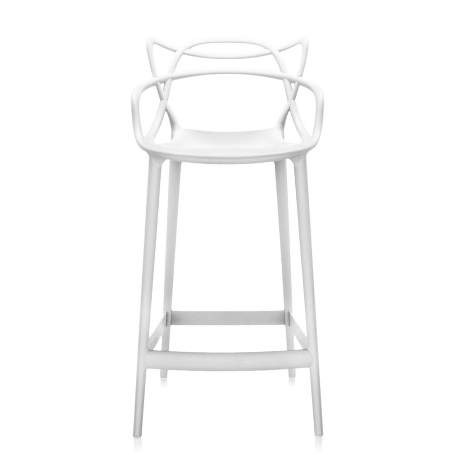 Mobler Kartell Barstolar | Masters Barstol 65 Cm, Vit